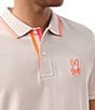 Color:Natural Linen - Image 4 - Saratoga Pique Short Sleeve Polo Shirt