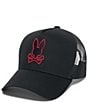 Psycho Bunny Sayer Trucker Cap, Color:Black - Image 1