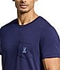 Psycho Bunny Short Sleeve Jersey Pocket Embroidered Bunny Lounge T-Shirt, Color:EVB - Image 5