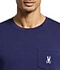 Psycho Bunny Short Sleeve Jersey Pocket Embroidered Bunny Lounge T-Shirt, Color:EVB - Image 6