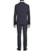 Psycho Bunny Slim Fit Flat Front Striped Pattern 2-Piece Suit, Color:Navy - Image 2