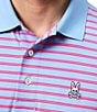 Color:Windsurfer - Image 5 - Stretch Willis Stripe Jersey Short Sleeve Polo Shirt