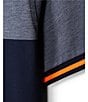 Color:Navy - Image 5 - Syracuse Color Block Sport Short Sleeve Polo Shirt