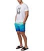 Color:Wild Lime - Image 3 - Terrytown Hydrochromic Ombre 5.75#double; Inseam Swim Trunks
