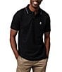 Color:Black - Image 1 - Troy Pique Short Sleeve Polo Shirt