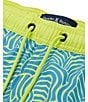 Color:Marina - Image 4 - Verona Allover Print 5.75#double; Inseam Swim Trunks
