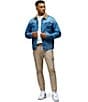 Psycho Bunny Wade Denim Trucker Jacket, Color:Montana Denim - Image 3