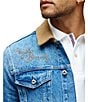 Psycho Bunny Wade Denim Trucker Jacket, Color:Montana Denim - Image 4