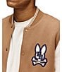 Psycho Bunny Wade Knit Bomber Jacket, Color:Toasted Coconut - Image 2