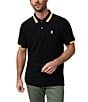 Color:Black - Image 1 - Woodstock Pique Short Sleeve Polo Shirt