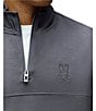 Psycho Bunny Zeke 1/4 Mock Zip Long Sleeve Knit Pullover, Color:Blackened Pearl - Image 2