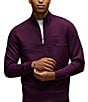 Psycho Bunny Zeke 1/4 Mock Zip Long Sleeve Knit Pullover, Color:Potent Purple - Image 1