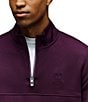 Psycho Bunny Zeke 1/4 Mock Zip Long Sleeve Knit Pullover, Color:Potent Purple - Image 2