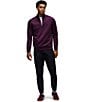 Psycho Bunny Zeke 1/4 Mock Zip Long Sleeve Knit Pullover, Color:Potent Purple - Image 3