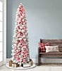 Puleo International Inc. 7.5 ft Pre-Lit Flocked Portland Pine ...