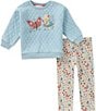 Purebaby Baby Quilted Windcheater Pullover & Printed Legging 2-Piece Set - Image 1