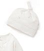 Color:Vanilla Bear - Image 4 - Baby Boys Newborn-12 Month Bear Printed Zip Footie & Knot Hat Set