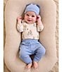 Purebaby Baby Organic Cotton Long Sleeve Bodysuit & Solid Jogger Pant Set - Image 4