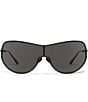 Color:Matte Black/Smoke - Image 2 - / GUIZIO Women's Balance 51mm Shield Sunglasses
