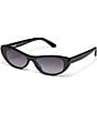 Color:Black/Smoke - Image 1 - / GUIZIO Women's Slate 37mm Cat Eye Sunglasses