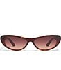 Color:Brown Tortoise/Dark Brown - Image 2 - / GUIZIO Women's Slate 37mm Tortoise Cat Eye Sunglasses