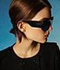 Color:Black/Smoke - Image 3 - / GUIZIO Women's Uniform 53mm Square Sunglasses