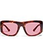 Color:Brown Tortoise/Rose - Image 2 - / GUIZIO Women's Uniform 53mm Tortoise Square Sunglasses
