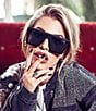 Color:Black Smoke - Image 3 - Women's Hindsight Oversized Square Sunglasses