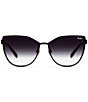 Color:Black - Image 2 - Women's In Pursuit 55mm Cat Eye Sunglasses