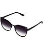 QUAY Women's In Pursuit 55mm Cat Eye Sunglasses, Color:Black - Image 1