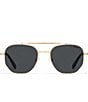 Color:Brushed Gold/Smoke - Image 2 - Men's Locals Only 48mm Round Polarized Sunglasses