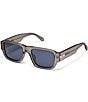 Color:Grey/Navy - Image 1 - Men's Night Cap 40mm Polarized Shield Sunglasses