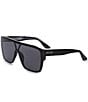 QUAY Men's Tempo 54mm Shield Sunglasses, Color:Black/Black - Image 1