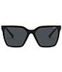 Color:Black Gold Smoke - Image 2 - Women's Level Up 51mm Square Sunglasses