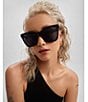 Color:Black/Black - Image 3 - Unisex After Party 54mm Square Sunglasses