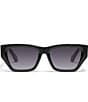 Color:Black/Smoke - Image 2 - Unisex Apologies 40mm Square Sunglasses