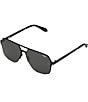 Color:Matte Black/Black - Image 1 - Unisex Backstage Pass 48mm Polarized Aviator Sunglasses