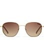 Color:Gold/Chocolate Paprika - Image 2 - Unisex Big Time 48mm Round Sunglasses