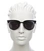 Color:Black/Smoke - Image 2 - Unisex Evasive 49mm Square Polarized Sunglasses