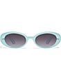 Color:Pastel Mint/Smoke - Image 2 - Unisex Felt Cute 35mm Oval Sunglasses