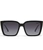 Color:Black/Smoke - Image 2 - Unisex Front Cover 46mm Square Polarized Sunglasses
