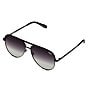 Color:Black/Fade - Image 1 - Unisex High Key 55mm Polarized Aviator Sunglasses