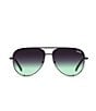 Color:Black/Black Fade Mint - Image 2 - Unisex High Key 56mm Aviator Sunglasses
