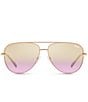 Color:Rose Gold Lavender - Image 2 - Unisex High Key Extra Large 56mm Aviator Sunglasses