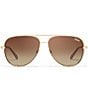 Color:Gold/Chocolate Paprika - Image 2 - Unisex High Key Large 51mm Aviator Sunglasses