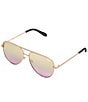 Color:Rose Gold Lavender - Image 1 - Unisex High Key Large 53mm Aviator Sunglasses