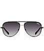 Color:Black/Smoke - Image 2 - Unisex High Key Twist 51mm Aviator Sunglasses