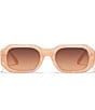 Color:Apricot Tortoise/Brown - Image 2 - Unisex Hyped Up 38mm Apricot Tortoise Square Sunglasses