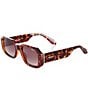 Color:Tortoise Brown - Image 1 - Unisex Hyped Up 44mm Geometric Sunglasses