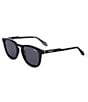 Color:Black/Smoke - Image 1 - Unisex Jackpot 49mm Polarized Round Sunglasses